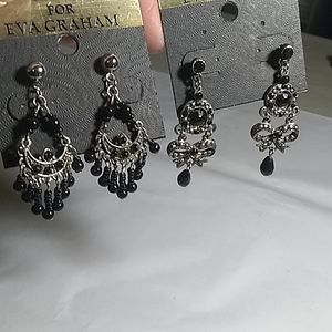 Carol For Eva Graham earrings. Two pair.